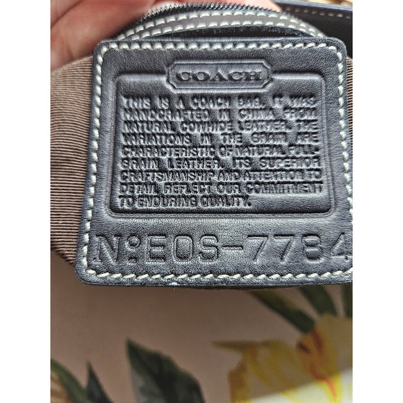 Vtg Coach Hamptons Flap Baguette Black Leather Shoulder Bag E0S-7784 Y2K - Picture 2 of 10